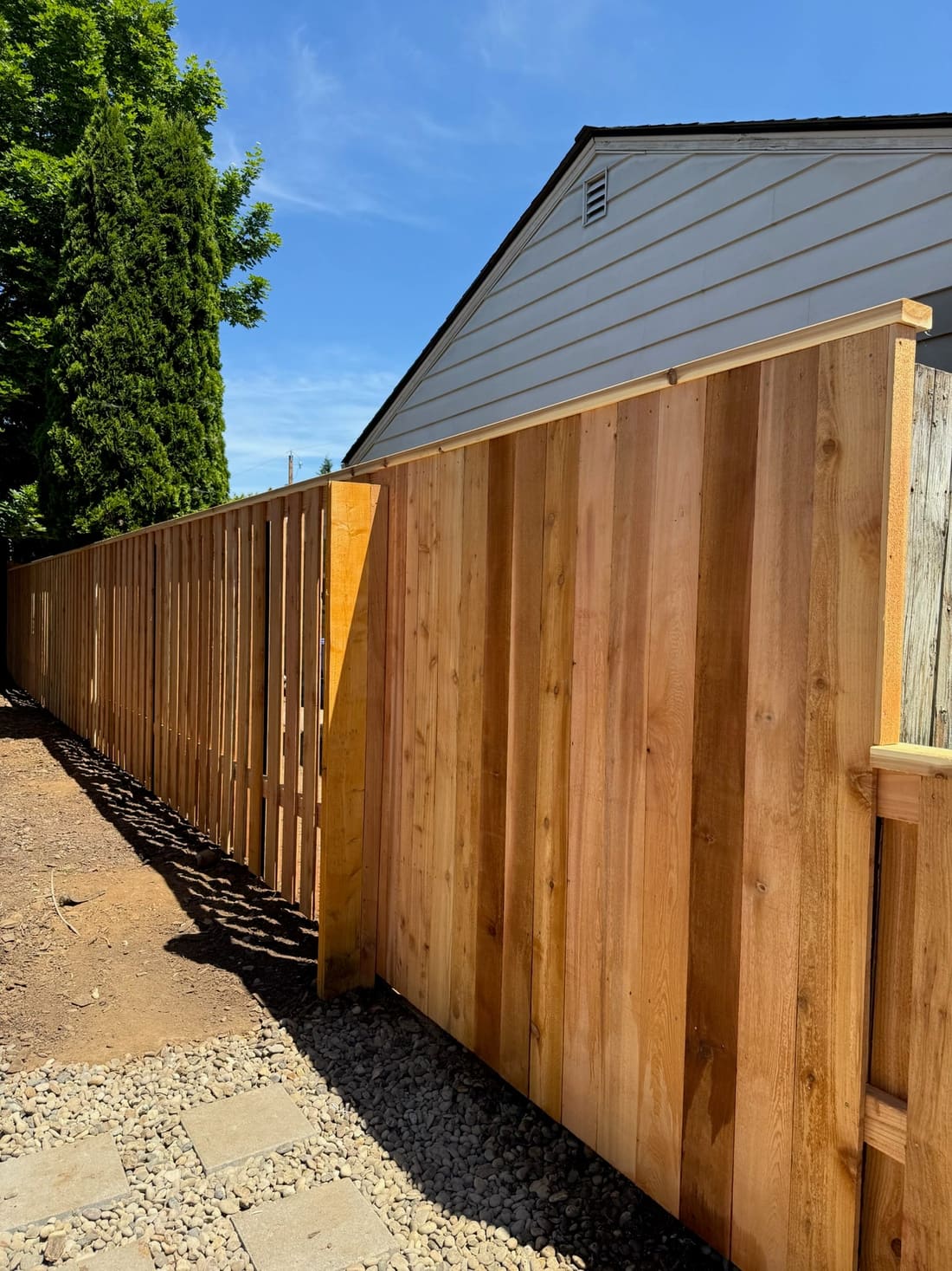 Cedar fence built by Gorilla Works in the Portland, OR area