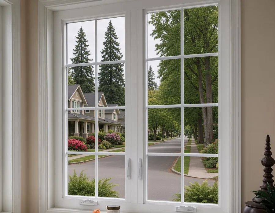 Energy-efficient casement windows installed by Gorilla Works in a Portland, OR home